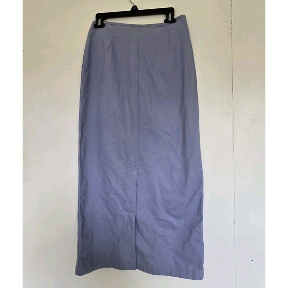 VTG Christopher & Banks Skirt Womens 6 Y2K Blue Modest Maxi Teacher Office Long - Picture 5 of 9